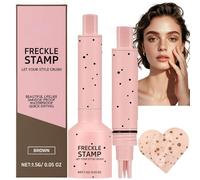 Natural Fre/ckle Makeup Pen,Fre/ckle Stamp Pen,Natural Faux Fr/eckle Stamp,Long Lasting Waterproof Fake Fr/eckles Makeup,Quick Dry,Smudge Proof,Easy Na/tural Ma/keup,Suitable for Most Skin Type,Brown