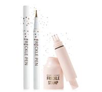 Natural Freckles Makeup Kit - Liquid Freckles Pen & Five-Point Summer Sprockle Stamp, Waterproof Long-Lasting, Faux Freckles Tattoo Pen for Natural Sunkissed Makeup Look-02 Medium Brown