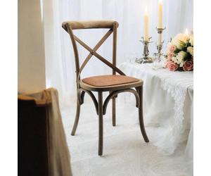 Natural French Cross Back Chair