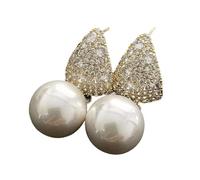 Natural Freshwater Pearl Earrings Alloy Design For Day/Night Wear & Special Pearls Accessories
