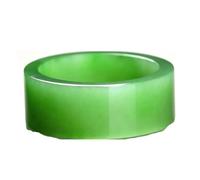Natural Full Green Wide Band Jade Ring Women men Simple Gemstone Ring Statement Vintage Jewelry Gift,22mm