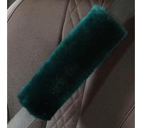 Natural Fur Eco-Friendly Genuine Fluffy Sheep Wool Car Seat Belt Pads, Soft Texture Shoulder Neck Cushion Pad, Australia Merino Cover (Beige)