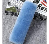 Natural Fur Eco-Friendly Genuine Fluffy Sheep Wool Car Seat Belt Pads, Soft Texture Shoulder Neck Cushion Pad, Australia Merino Cover (Beige)