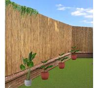 Natural Garden Reed Fence Screen Roll Panel, Outdoor Privacy Fence Rolls for Balcony Backyard Patio Fencing Screening, Reed Fencing Decorative Garden and Home (1.2M x 4M)