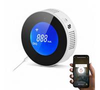 Natural Gas Detector WiFi,Propane Natural Gas Leak Detector for Home Kitchen, Combustible & Explosive Gas Alarm for LPG,Sensor with 85dB Alarm, LCD Display, App Notifications, EN 50194 Certified