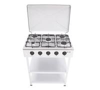 Natural Gas Stove, Gas Cooktop with 5 Burners, 2.5KW NG Gas Cooktop Adjustable Firepower, Portable Natural Gas Stove, 5 Burner Natural Gas Cooktop for RVs, Apartments, Outdoor (White)