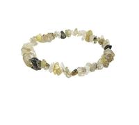 Natural Gem Stone Irregular Crystal Stretch Chip beads Nuggets Bracelets Bangles Quartz Wristband For Women (Metal Color : Amethyst)