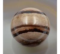Natural Gemstone 30mm Round Ball Crystal Healing Sphere Massage Rock Stones (Brown White Nguni Jasper)