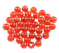 Natural Gemstone 8mm Round Loose Beads Big Hole 2.5mm Sized 40pcs (Carnelian)