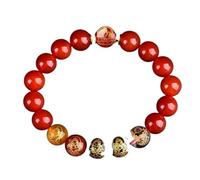 Natural Gemstone Bracelet, Buddha Stone Bracelet God of Wealth Buddhist Prayer Meditation Mala Beads Crystal Quartz Unisex