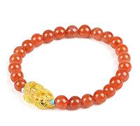 Natural Gemstone, Bracelet6/7/8Mm Round Beads Lucky Charm for Women Crystal Warding-Off Evil Spirits Reiki Crystal Chakra