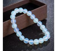 Natural Gemstone Matte Stretchy Bracelets 6mm 8mm 10mm-Opalite-8 mm