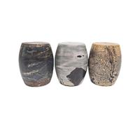 Natural Gemstone National Painting Stone Cylinder Sculpture - Handcrafted Decorative Piece for Home, Office, and Collection, approx. 4.5 cm / 1.77 in, 130 g