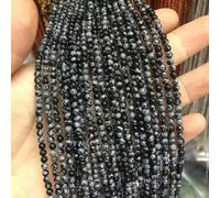 Natural Gemstone Strands Round Loose Stone Beads for Jewelry Making - Moss Agate - 3mm Size