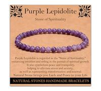 Natural Gemstone Stretch Bracelet Handmade Healing Crystal Beads Jewelry Unisex, 10 mm, Not a gemstone