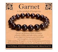 Natural Gemstone Stretch Bracelet Handmade Healing Crystal Beads Jewelry Unisex, 10 mm, Not a gemstone
