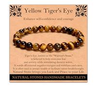 Natural Gemstone Stretch Bracelet Handmade Healing Crystal Beads Jewelry Unisex, 10 mm, Not a gemstone