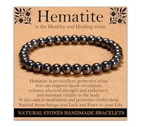 Natural Gemstone Stretch Bracelet Handmade Healing Crystal Beads Jewelry Unisex, 6 mm, Not a gemstone