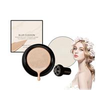 Natural Glow Cushion Foundation Full Coverage, 2026 New Mushroom Head Air Cushion CC Cream, Moisturizing Concealer Brightening, Buildable BB Cream for Daily Wear (Natural)