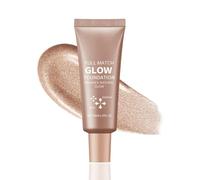 Natural Glow Illuminator Glotion, True Match Bronzing Drops Highlighter for Radiant, Hydrating Moisturizing (#3 Medium, One Size)