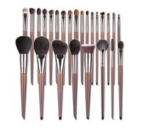 Natural Goat Hair Makeup Brushes Set Professional Kit brocha maquillaje pedzle do makijazu blending smudging brush shader(XQN24PCS)