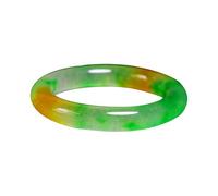 Natural Golden Silk Jade Ice Type Round Strip Bangle 58-62mm Fengshui Fashion Jade bracelet For Women Genuine