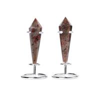 Natural Golden Sunstone Wand, Single-Point Hexagonal Crystal Column, Raw Polished Decorative Piece, Approx. 3.94-4.33 in (10-11 cm)