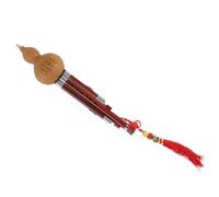Natural Gourd Mahogany Sound Tube Hulusi B Flat/C Key Three-tone Cucurbit Flute With Case Professional Hulusi (Color : B flat)