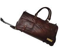 Natural Grain Leather | Handcrafted | The Ultimate in Travelling Finesse | Leather Trolly Travel Bag | 2 Year Warranty, 30, Trolley Bag, 30, Trolley Bag