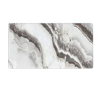 Natural Granite Marble,Mouse Pad Large Desk Pad Computer Keyboard Mouse Mat with Non Slip Rubber Base 40 x 70 cm