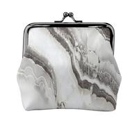 Natural Granite Marble, PU Leather Coin Purse, Small Wallets, Change Pouch with Kiss Lock Clasp Buckle, Change Purse