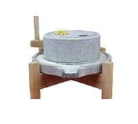 Natural Granite Paste Mill, Hand Stone Mill, Bluestone Mill/Pulverizer, Dry/Wet Mill, Hand Wet Grain Mill with Stand (8.66x13.8 inches)