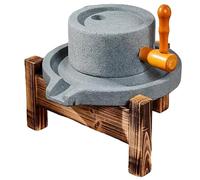 Natural Granite Stone Grain Mill, Handmade Stone Grinder & Mill, Manual Grinding Tool for Wheat/Spices & Coffee Bean(9.8x15.8in/25x40cm)