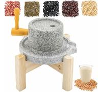 Natural Granite Stone Grinder Manual Grain Mill - for Wheat Flour, Soymilk, Sesame Paste, Homemade Tofu and Healthy Cooking