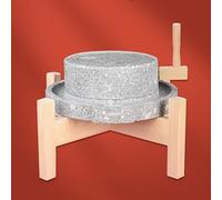 Natural Granite Stone Mill - Hand Coffee Grinder for Dry and Wet Grain, Versatile Heat-Free Grinding Process, Retro Design