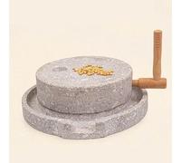 Natural Granite Stone Mill, Handmade Old Grinder for Dry/Wet Milling of Wheat, Rice, Beans, Seeds, Spices, and Corn Paste