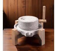 Natural Granite Stone Mill - Manual Pepper Grinder for Versatile Heat-Free Grinding of Coffee, Grains, and Spices