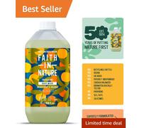 Faith In Nature Natural Grapefruit & Orange Body Wash, Energising Shower Gel, Vegan & Cruelty Free, No SLS or Parabens, 5L Refill Pack