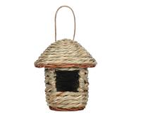 Natural Grass Bird House - Handwoven Hanging Nest For Parrots, Outdoor Cage Decor(Reed grass)