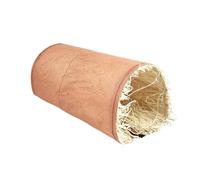 Natural Grass Filled Rabbits Tunnel Toy Cotton Linen Fabric Hideouts Cave for Small Pet Comfort Fun Burrowing Exploration Fun Tunnel for Pet