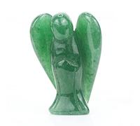 Natural Green Aventurine Crystal Guardian Angel, Pocket Angel Figurines for Reiki Healing 1.5"