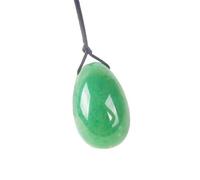 Natural Green Aventurine Jade Yoni Egg Women Kegel Exercise Ball,M,40 * 25mm