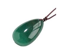 Natural Green Aventurine Water Drop Pendant Necklace | 3-4 Cm, 25g | Handmade Crystal Pendant with Adjustable Chain | Fashionable & Elegant Jewelry for Luck, Prosperity & Creativity