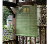 Natural Green Bamboo Roller Blinds,Bamboo Roll Up Window Blind,Window Shades Blinds,Light Filtering Bamboo Roman Shades,Anti-UV Dustproof,Customizable,width X Height (80cm x 120cm(32in x 47.2in))