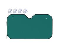 Natural Green Car Windshield Sunshade - Fits Cars, SUVs, Trucks, Automotive Sun Screen, White, 55 X 30in