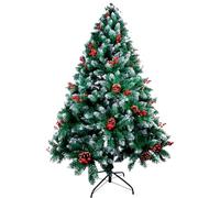 Natural Green Christmas Tree with Snow and Red Berries, Snowy Christmas Tree, Optional Christmas Lights, Christmas Tree Decoration to Your Taste, Chistmas Tree