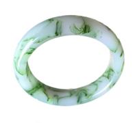 Natural Green Floating Flower Jade Bangle Bracelet For Womennatural Green Floating Flower Jade Bangle Bracelet For Women,Vert_60 Mm