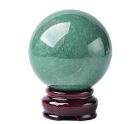 Natural Green Fluorite Crystal Ball Sphere Green Fluorite Ball with Base Green Crystal Ball Ornaments for Wealth feng Shui Ball Housewarming Gifts,2.75in