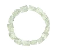 Natural Green Fluorite Cube Beads Bracelet - 7 Grade Crystal Jewelry, Unique Gemstone Healing & Meditation Accessory(8 * 11mm)