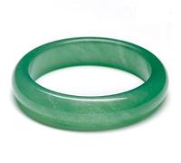 Natural Green Jade Bangle Bracelet for Women Genuine Aventurine Jadeite Bangles with Jewelry Box (Size : 56mm)